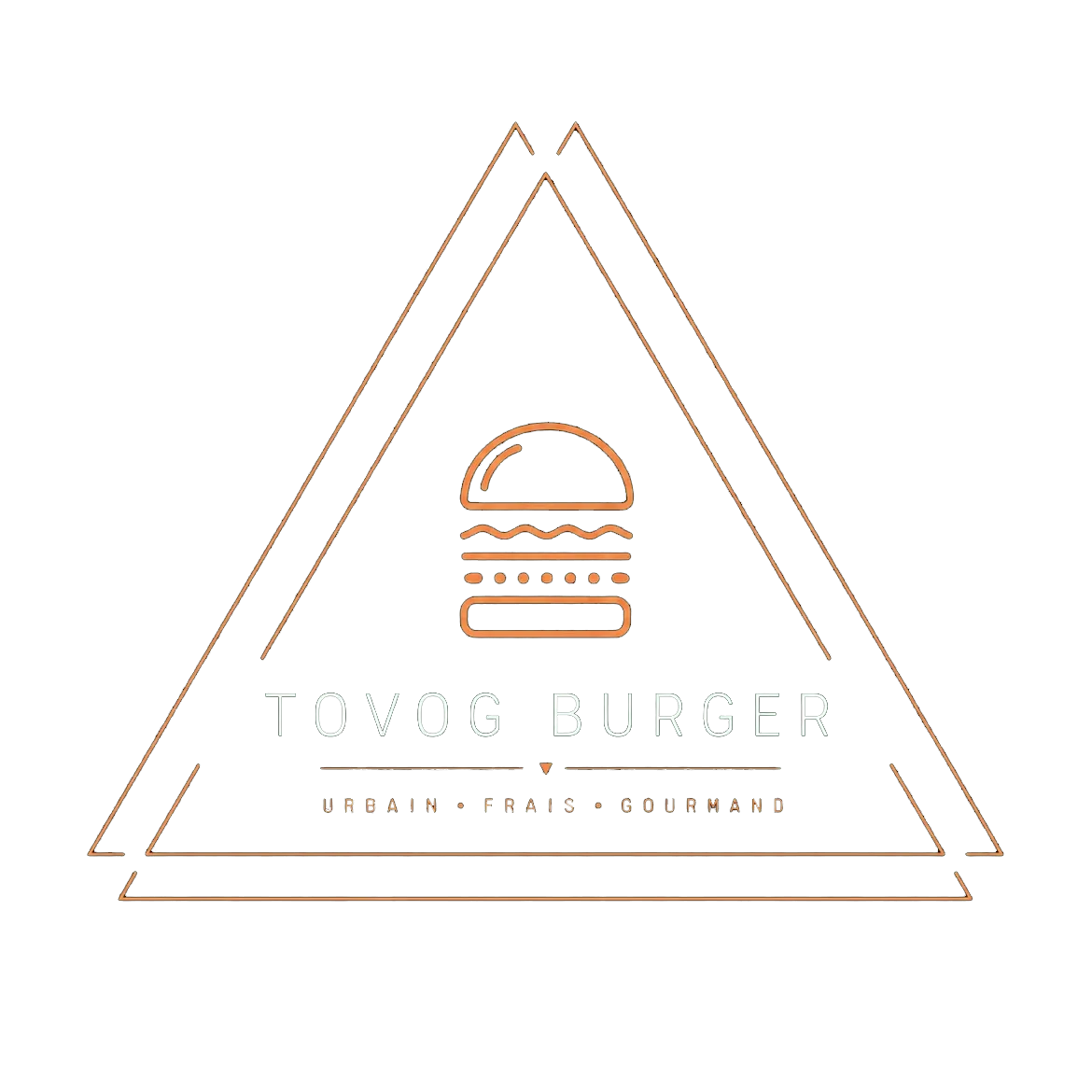 Logo Tovog Burger - Urbain, Frais, Gourmand